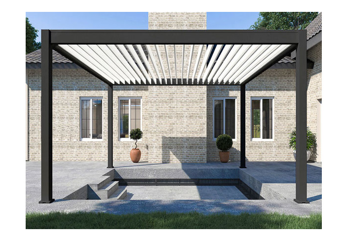 Pergola Bioclimatique Motorisée Aluminium Bicolore - 16M2