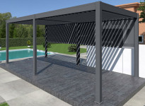 Pergola Bioclimatique Aluminium - Ventelles Motorisées 18M2