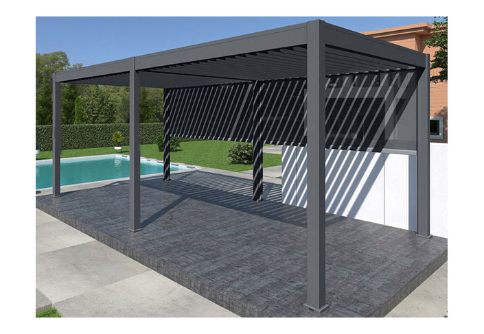 Pergola Bioclimatique Aluminium - Ventelles Motorisées 18M2