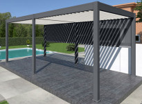 Pergola Bioclimatique Motorisée Aluminium Bicolore 18M2