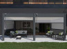 PERGOLA BIOCLIMATIQUE ALU 24M2 + 2 STORES