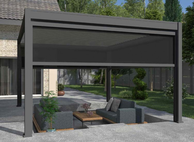 PERGOLA BIOCLIMATIQUE ALU 16M2 + STORE 4M