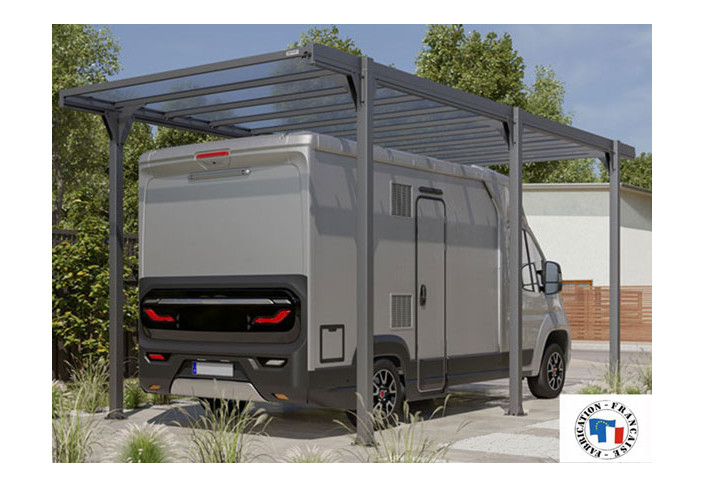 Abri camping-car aluminium grande longueur - 20M2