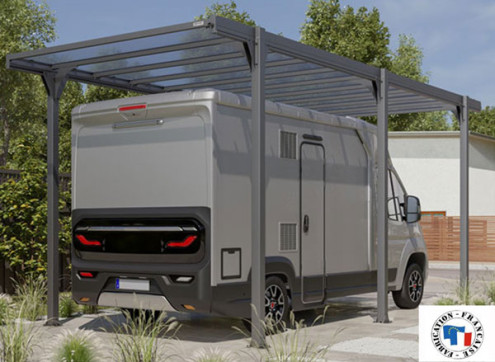 Abri camping-car aluminium grande longueur - 20M2