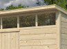 abri jardin bois 28 mm toit skylight