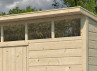 abri jardin bois 28 mm toit skylight