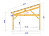 CHARPENTE BOIS TENON/MORTAISE MONOPENTE - 19m2