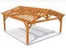 CHARPENTE BOIS TENON/MORTAISE 2 PANS - 35M2