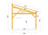 CHARPENTE BOIS TENON/MORTAISE MONOPENTE - 22.50M2