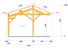 CHARPENTE BOIS TENON/MORTAISE Asymétrique - 23m2