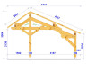 Charpente Bois Douglas 2 pans asymétriques grand format