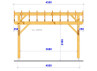 CHARPENTE BOIS TENON/MORTAISE DOUBLE PENTE - 20M2