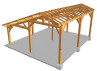 Charpente 2 pentes asymétriques en bois douglas - 63m2