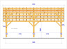 Charpente 2 pentes asymétriques en bois douglas - 63m2