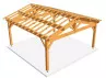 CHARPENTE BOIS TENON/MORTAISE DOUBLE PENTE - 36M2