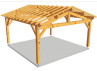 CHARPENTE BOIS TENON/MORTAISE DOUBLE PENTE - 30M2
