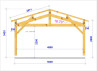 CHARPENTE BOIS TENON/MORTAISE DOUBLE PENTE - 30M2