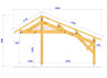 CHARPENTE BOIS TENON/MORTAISE Asymétrique - 37m2