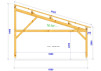 CHARPENTE BOIS TENON/MORTAISE MONOPENTE -28m2