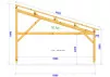 CHARPENTE BOIS TENON/MORTAISE MONOPENTE -28m2