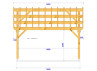 CHARPENTE BOIS TENON/MORTAISE MONOPENTE -29m2