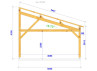 CHARPENTE BOIS TENON/MORTAISE MONOPENTE -29m2