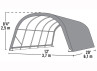 Abri Toile PVC Vert - 22.60m2
