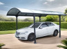 CARPORT ALUMINIUM TOIT CINTRÉ EN POLYCARBONATE