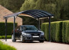 CARPORT ALUMINIUM TOIT CINTRÉ EN POLYCARBONATE REA
