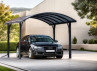 CARPORT ALUMINIUM TOIT CINTRÉ EN POLYCARBONATE REA