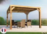 PERGOLA BOIS THERMO TRAITÉ AVEC VENTELLES