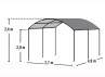 Carport Métal et Polyéthylène -13.23 m2