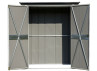 Abri rangement métal double porte de grande hauteur - 1.70 m²