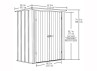 Abri rangement métal double porte de grande hauteur - 1.70 m²