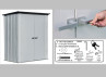 Abri rangement métal double porte de grande hauteur - 1.70 m²