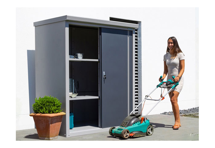 Abri rangement métal portes coulissantes - 1.70 m²