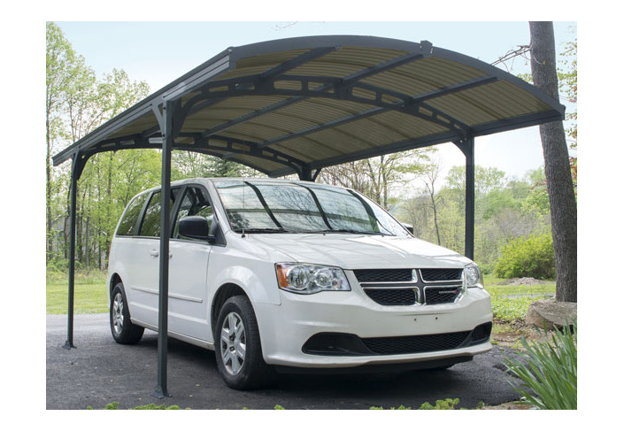 Carport cintré en aluminium - 14m2