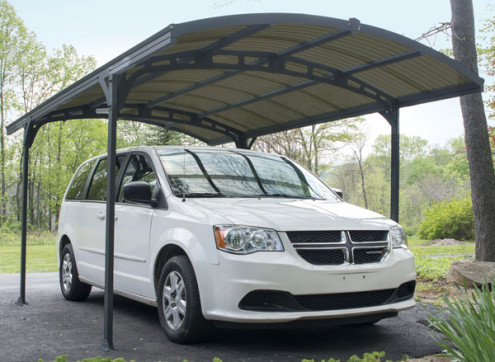 Carport cintré en aluminium - 14m2