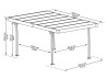 Carport Aluminium Toit Plat en Polycarbonate Bronze - 14m2