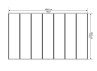 Carport Aluminium Toit Plat en Polycarbonate Bronze - 14m2