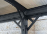Carport Aluminium Toit Plat en Polycarbonate Bronze - 14m2