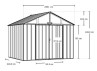 Abri jardin métal - 7.44 m²