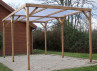 Abri Voiture Bois Traité - Couverture PVC translucide - 15.10m2