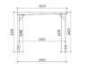 Abri Voiture Bois Traité - Couverture PVC translucide - 15.10m2
