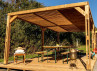 Pergola Bois Traité 20.93m2 avec ventelles mobiles