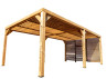 Pergola Bois Traité + Brise Vue - 20.93m2
