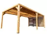Pergola Bois Traité + Brise Vue - 20.93m2