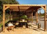 Pergola Bois Traité + Brise Vue - 20.93m2