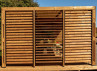Pergola Bioclimatique en Bois Traité + 2 Panneaux Brise Vue - 20.93m2
