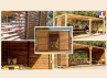 Pergola Bioclimatique en Bois Traité + 2 Panneaux Brise Vue - 20.93m2